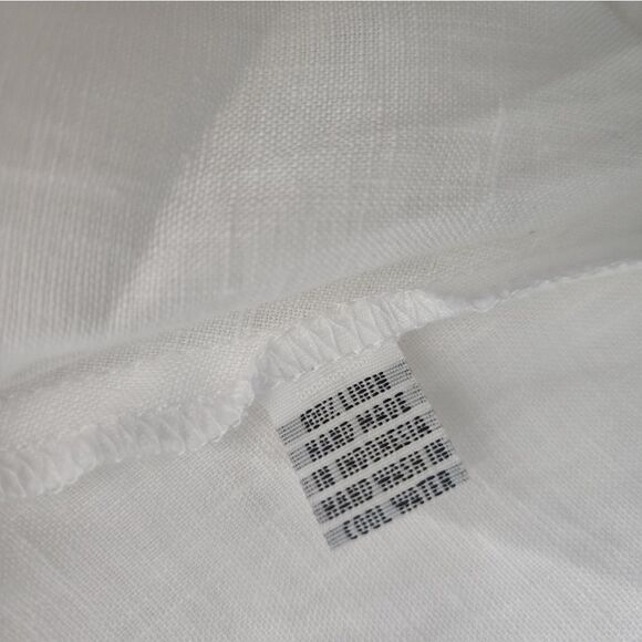 LJC DESIGNS dress 100% Linen one shoulder asymmetrical hem coastal summer dress - Picture 6 of 12